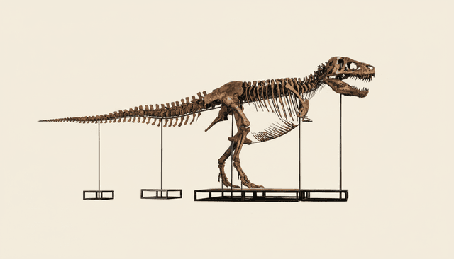 Mystery Bidder Secures Rare T-Rex Fossil in Record Auction Sale